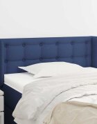 vidaXL Горна табла за легло синя 103x16x78/88 см плат