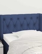vidaXL Горна табла за легло синя 83x16x78/88 см плат