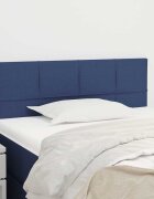 vidaXL Горна табла за легло синя 90x5x78/88 см плат