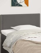 vidaXL Горна табла за легло сива 100x5x78/88 см изкуствена кожа
