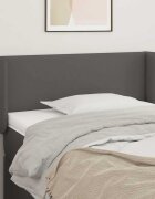 vidaXL Горна табла за легло сива 103x16x78/88 см изкуствена кожа
