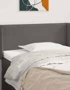 vidaXL Горна табла за легло сива 103x16x78/88 см изкуствена кожа