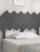 vidaXL Горна табла за легло сива 1225x3x805 см бор масив