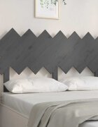 vidaXL Горна табла за легло сива 141x3x805 см бор масив