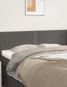vidaXL Горна табла за легло сива 147x16x78/88 см изкуствена кожа