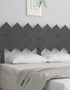 vidaXL Горна табла за легло сива 1595 x 3 x 805 см бор масив