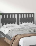 vidaXL Горна табла за легло сива 1655x4x100 см бор масив
