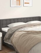 vidaXL Горна табла за легло сива 183x16x78/88 см изкуствена кожа