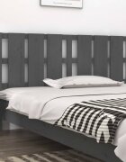 vidaXL Горна табла за легло сива 1855x4x100 см бор масив