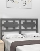vidaXL Горна табла за легло сива 1855x4x100 см бор масив