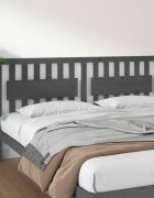 vidaXL Горна табла за легло сива 1855x4x100 см бор масив