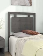 vidaXL Горна табла за легло сива 805x4x100 см бор масив