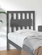 vidaXL Горна табла за легло сива 805x4x100 см бор масив