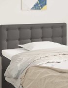 vidaXL Горна табла за легло сива 80x5x78/88 см изкуствена кожа