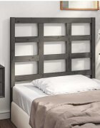 vidaXL Горна табла за легло сива 955x4x100 см бор масив