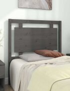 vidaXL Горна табла за легло сива 955x4x100 см бор масив