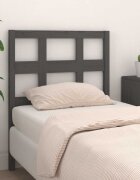vidaXL Горна табла за легло сива 955x4x100 см бор масив