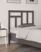 vidaXL Горна табла за легло сива 955x4x100 см бор масив