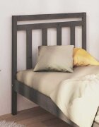 vidaXL Горна табла за легло сива 95x4x100 см бор масив