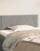 vidaXL Горна табла за легло светлосива 100x5x78/88 см кадифе