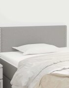 vidaXL Горна табла за легло светлосива 100x5x78/88 см плат