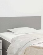 vidaXL Горна табла за легло светлосива 100x5x78/88 см плат