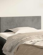 vidaXL Горна табла за легло светлосива 90x5x78/88 см кадифе