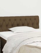 vidaXL Горна табла за легло тъмнокафява 100 x 7 x 78/88 см плат