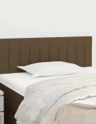 vidaXL Горна табла за легло тъмнокафява 100x5x78/88 см плат