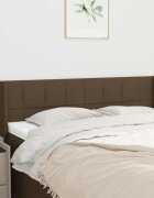 vidaXL Горна табла за легло тъмнокафява 147x16x78/88 см плат