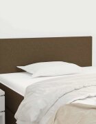 vidaXL Горна табла за легло тъмнокафява 80x5x78/88 см плат