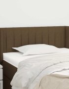 vidaXL Горна табла за легло тъмнокафява 83x16x78/88 см плат