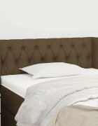vidaXL Горна табла за легло тъмнокафява 93 x 16 x 78/88 см плат