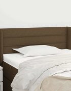 vidaXL Горна табла за легло тъмнокафява 93 x 16 x 78/88 см плат