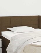 vidaXL Горна табла за легло тъмнокафява 93 x 16 x 78/88 см плат