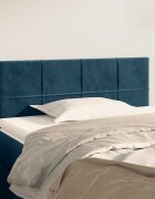vidaXL Горна табла за легло тъмносиня 100x5x78/88 см кадифе