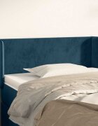 vidaXL Горна табла за легло тъмносиня 103x16x78/88 см кадифе