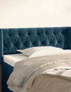 vidaXL Горна табла за легло тъмносиня 103x16x78/88 см кадифе