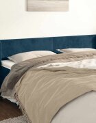 vidaXL Горна табла за легло тъмносиня 183x16x78/88 см кадифе
