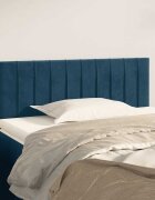 vidaXL Горна табла за легло тъмносиня 80x5x78/88 см кадифе