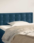 vidaXL Горна табла за легло тъмносиня 80x5x78/88 см кадифе