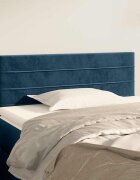 vidaXL Горна табла за легло тъмносиня 90x5x78/88 см кадифе