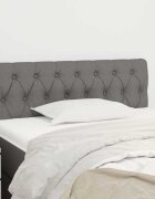 vidaXL Горна табла за легло тъмносива 100 x 7 x 78/88 см плат