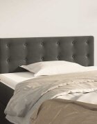 vidaXL Горна табла за легло тъмносива 80x5x78/88 см кадифе