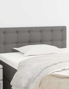 vidaXL Горна табла за легло тъмносива 80x5x78/88 см плат