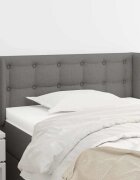 vidaXL Горна табла за легло тъмносива 83x16x78/88 см плат