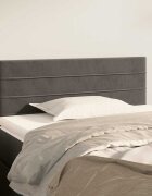 vidaXL Горна табла за легло тъмносива 90x5x78/88 см кадифе