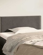 vidaXL Горна табла за легло тъмносива 90x5x78/88 см кадифе
