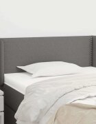 vidaXL Горна табла за легло тъмносива 93 x 16 x 78/88 см плат