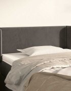 vidaXL Горна табла за легло тъмносива 93x16x78/88 см кадифе